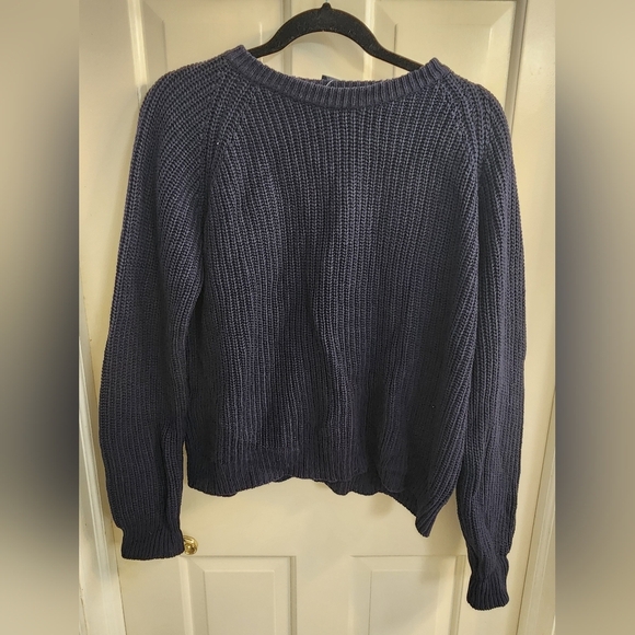 Brandy Melville Crew Neck Sweater Navy ONE SIZE - Picture 1 of 6